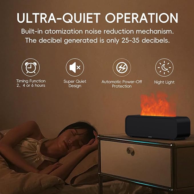 Essential Oil Diffuser, Music Sync Fire Flame Aromatherapy Diffuser, 250ml Cool - Image 4