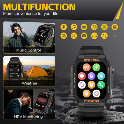 military smart watches for men built-in gps with on a desk or shelf