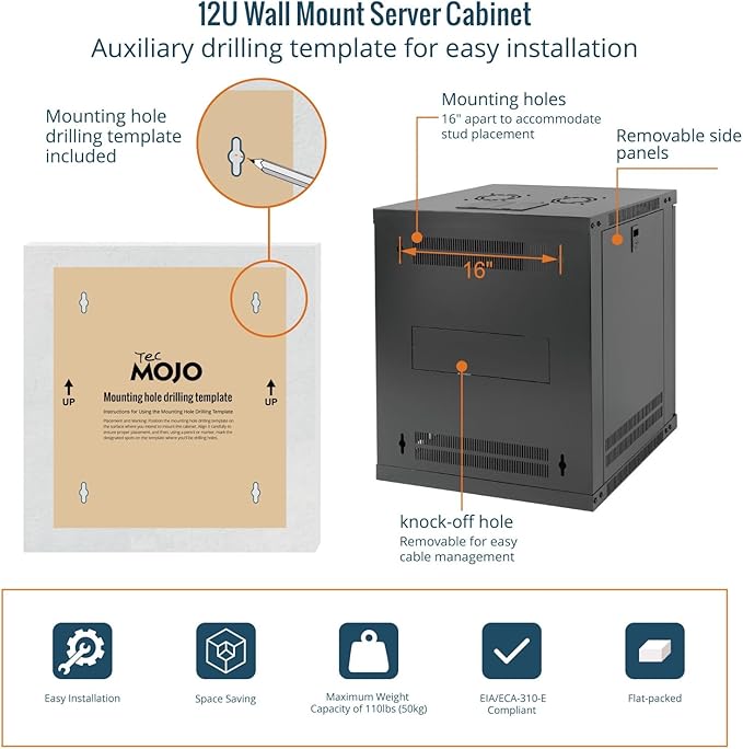 Tecmojo 12U Wall Mount Rack - Image 5