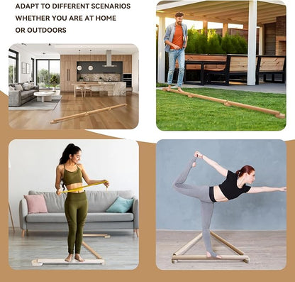 8 FT Adjustable Beech Wood Balance Beam - Image 7