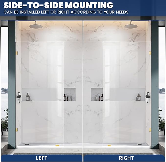 Shower Glass Panel 20.5" W×78.75" H, 3/8" Thick Clear Tempered Glass Panel - Image 6
