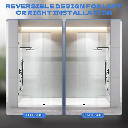 34" W x 78.75" H Shower Screen, Fixed Frameless Shower Glass Panel - Image 8