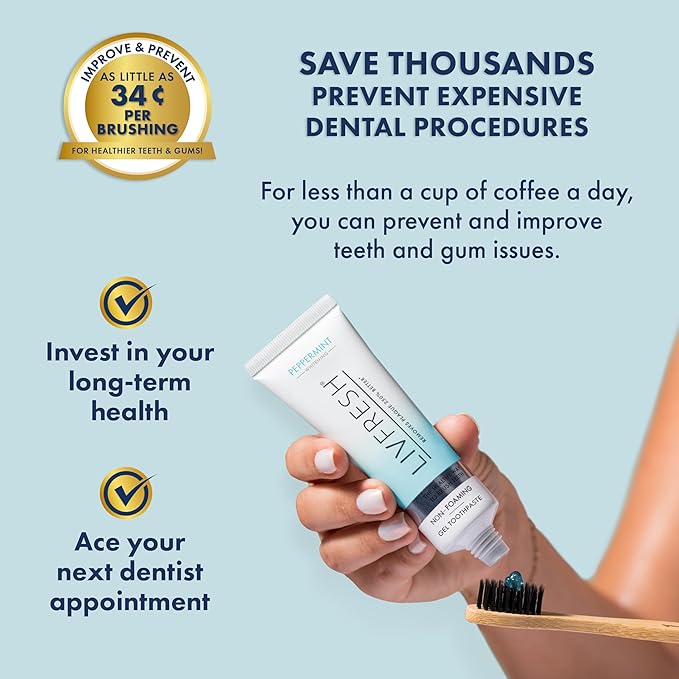 LIVFRESH Toothpaste Gel, Clinically Proven to Remove Plaque 250% Better - Image 4