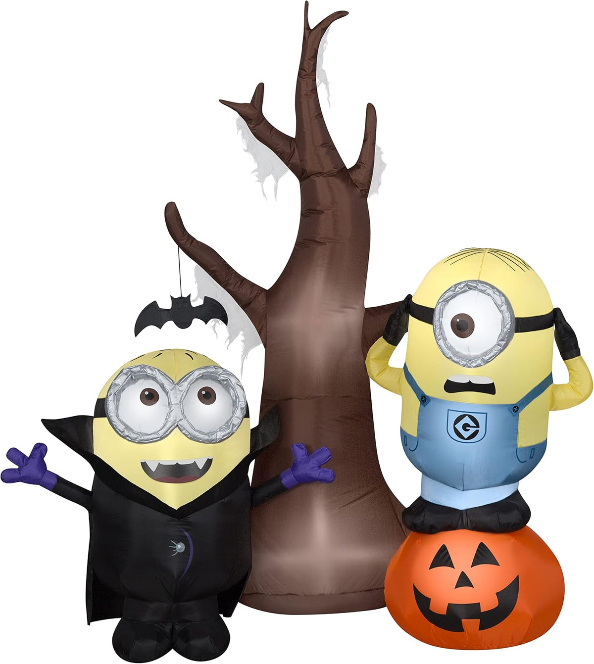 Gemmy Minions Halloween Inflatable Scene, 5.5 Ft Tall Lighted Universal Yard ...