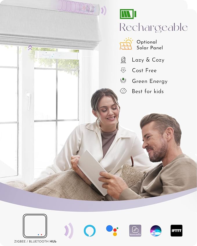 Graywind Smart Roman Shades 20% Blackout Compatible - Image 4