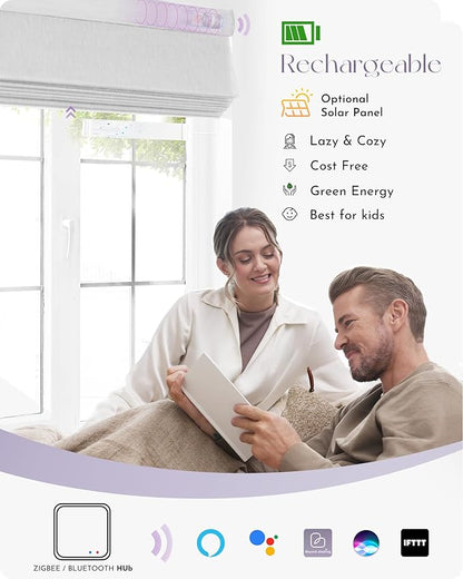 Graywind Smart Roman Shades 20% Blackout Compatible - Image 4