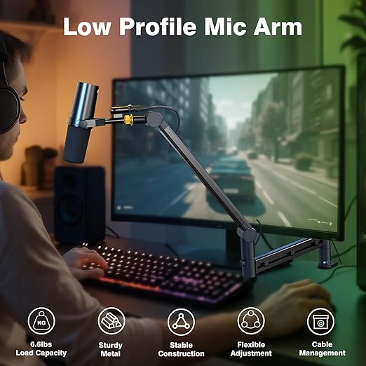 AA AUDIO ACCESSORY Low Profile Mic Boom Arm - Image 7