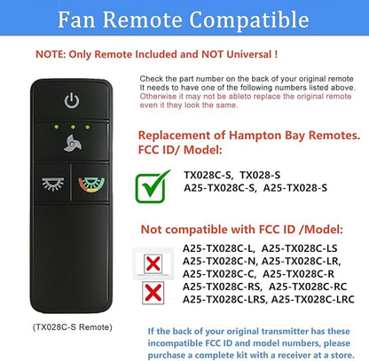 TX028C-S Ceiling Fan Remote Control Replacement - Image 2