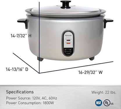 Panasonic Commercial Electric Rice Cooker, 120V Extra-Large Capacity 60-Cup - Image 7
