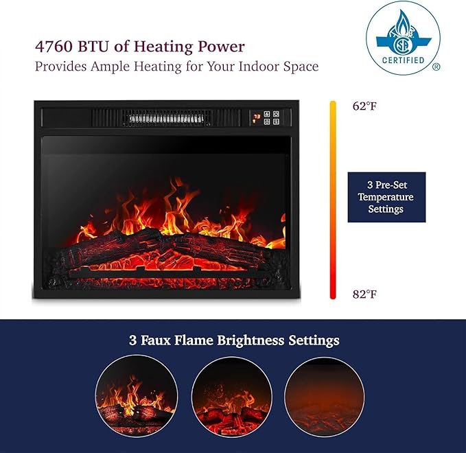 72" Electric Fireplace with Mantel and Cabinets, Fireplace TV Stand - Image 4