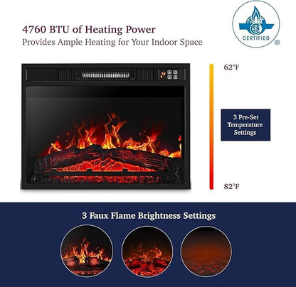 72" Electric Fireplace with Mantel and Cabinets, Fireplace TV Stand - Image 4