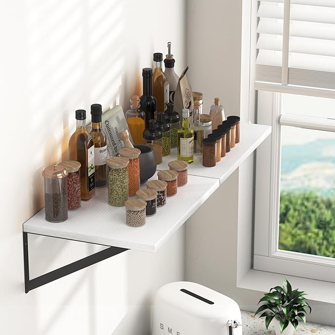 Heimlove White Deep Floating Shelves - Image 2