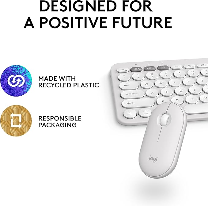 Logitech Pebble 2 Combo for Mac, Wireless Keyboard and Mouse, Quiet and Portable - Image 11