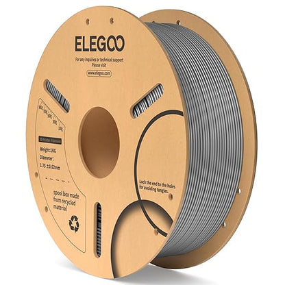 ELEGOO PLA Filament 1.75mm Space Gray 1KG, 3D Printer Filament Dimensional by ELEGOO