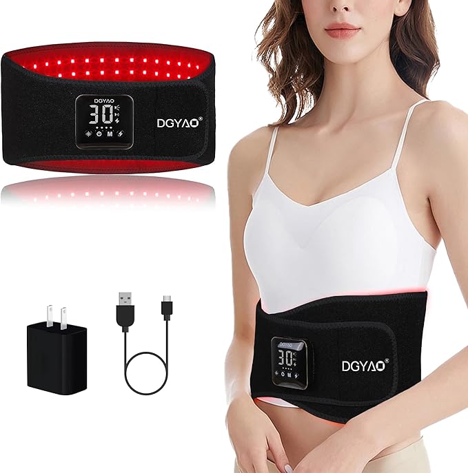Cordless Rechargeable Red Light Therapy Belt, Wearable Infrared Light Therapy by Dialudon%C2%AE
