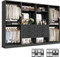 Unikito Closet System with Drawers, 100” Wood Closet Organizer with Hanging by Unikito