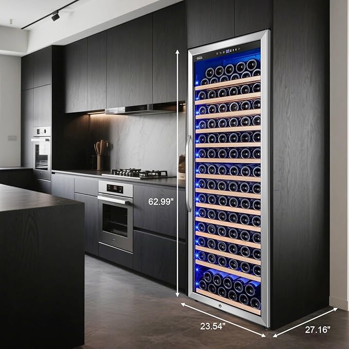 24 Inch Wine Cooler Refrigerator Freestanding, Large Tall Built-in 154-Bottles - Image 9