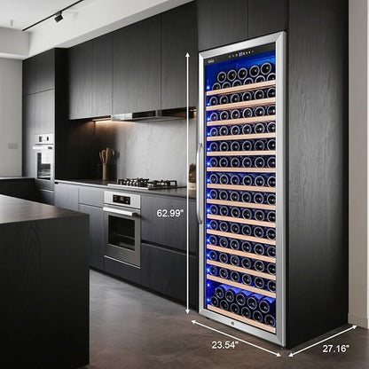 24 Inch Wine Cooler Refrigerator Freestanding, Large Tall Built-in 154-Bottles - Image 9