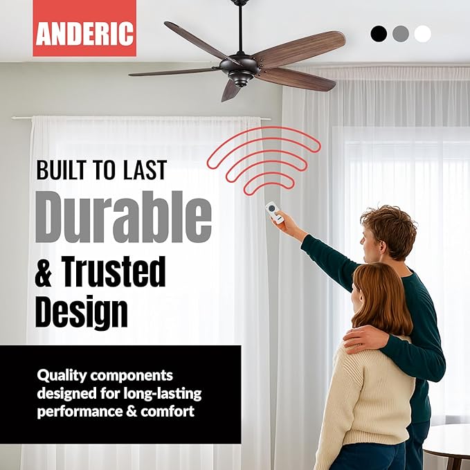 Anderic RH786R/RR787T-KIT 6-Speed DC Ceiling Fan Remote Control Kit Replacement - Image 7