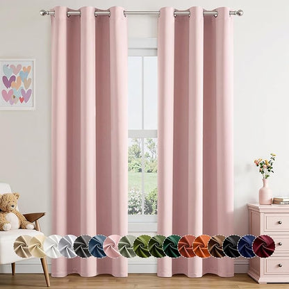 MIULEE Baby Pink Blackout Curtains by MIULEE