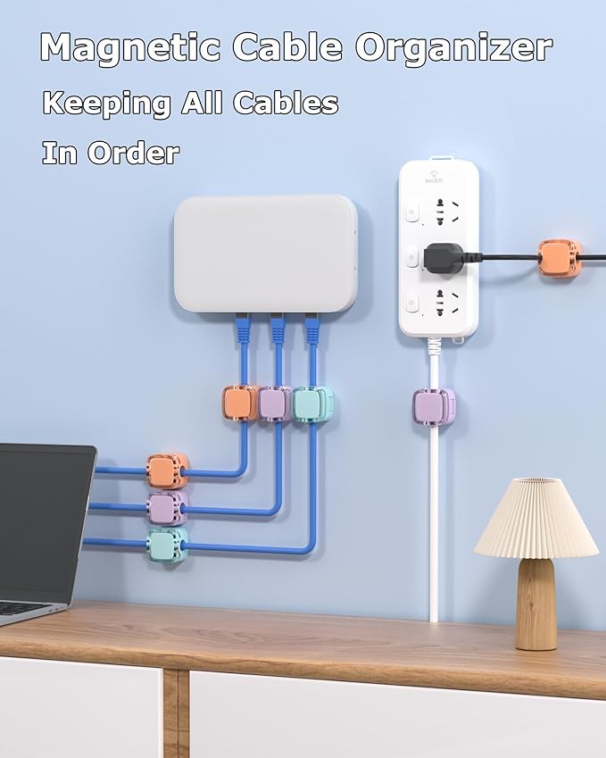 Magnetic Cable Clips, Adjustable Cord Holder Management, Adhesive Wire Keeper - Image 5