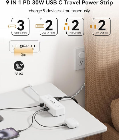 PD30W USB C Travel Power Strip, Cruise Power Strip - Image 3