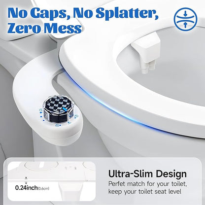 Bidet Attachment for Toilet Seat, Self-Cleaning Sprayer, Dual Nozzle Bidet - Image 4