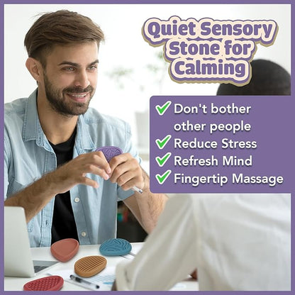 Fidget Toys Adults Sensory Stone: 8 Pack Texture Worry Stone - Image 5