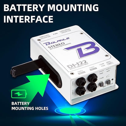 Bolanle J22 Professional Stereo DI Box/Splitter XLR 1/4 inch, Dual Channel - Image 2