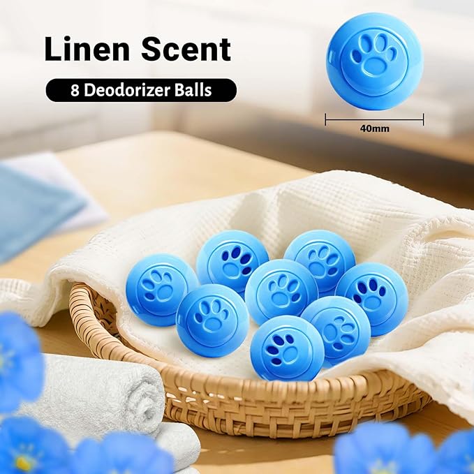 STRN Sneaker Deodorizer Balls 8 Packs Linen Scent Shoe Odor Elimination - Image 2