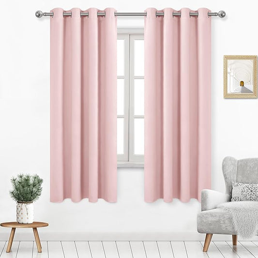 DWCN Blush Pink Blackout Curtains by DWCN