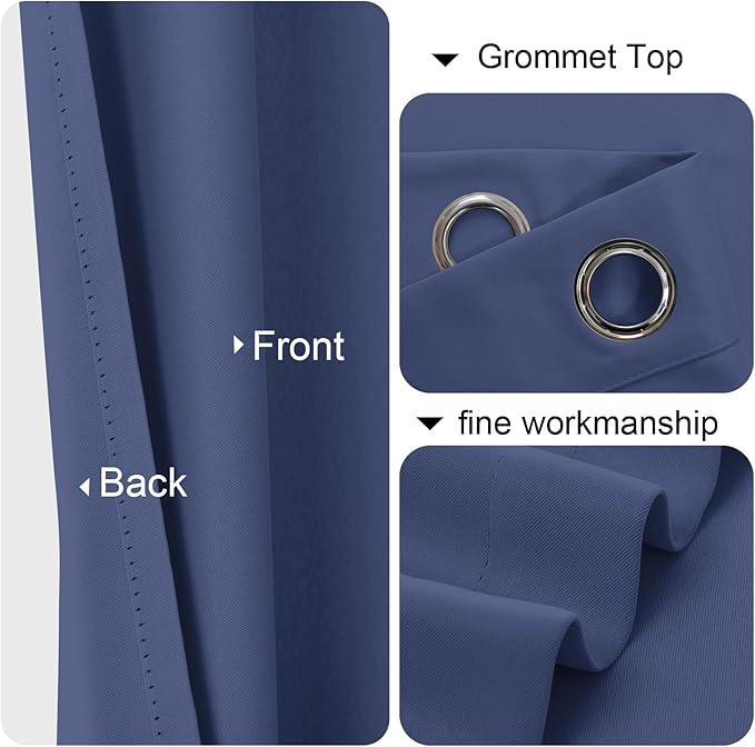 JIUZHEN Blackout Sliding Door Room Divider Curtain, Noise Reducing Window - Image 5