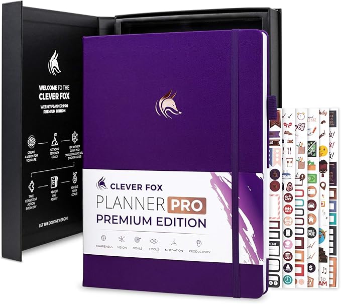 Clever Fox Planner Pro Premium – Luxurious Weekly & Monthly Planner by CleverFox