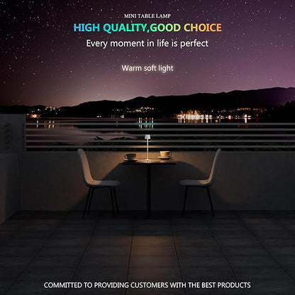 Compact Cordless Table Lamp, Rechargeable LED Night Light, Dual Light Source - Image 2