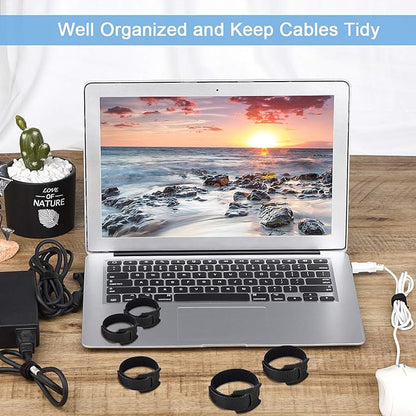 Nettbe 60 PCS 6 Inches Reusable Cable Ties, Adjustable Cord Straps Wire - Image 4