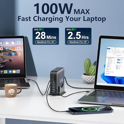 350W USB Fast Charging Station, 8 Port USB C Multi Port Charger Block - Image 4