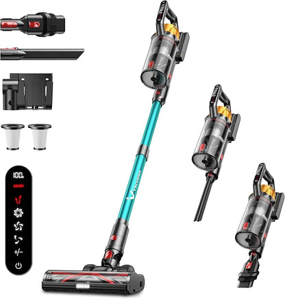Cordless Vacuum Cleaner, 650W 55KPa 60Mins Vacuum Cleaners by Vacusion