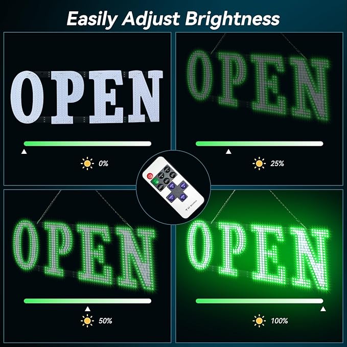 Open Sign for Business Super Bright LED Flashing Open Signs 40x14 Inch Large - Image 4