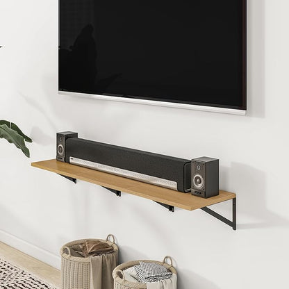 Heimlove Deep Floating Shelves for Wall, 12 Inch Deep Floating Shelves Set of 3 - Image 8