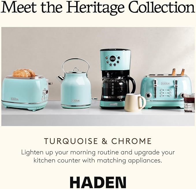 Haden Heritage 2 Slice Wide Slot Stainless Steel Toaster - Image 5