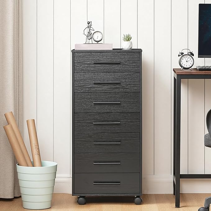 HOOBRO 7-Drawer File Cabinet, Wooden Office Cabinet - Image 2
