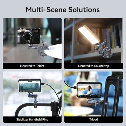 SMALLRIG Camera Mount Clamp, Ballhead Magic Arm and Adapter - Image 3