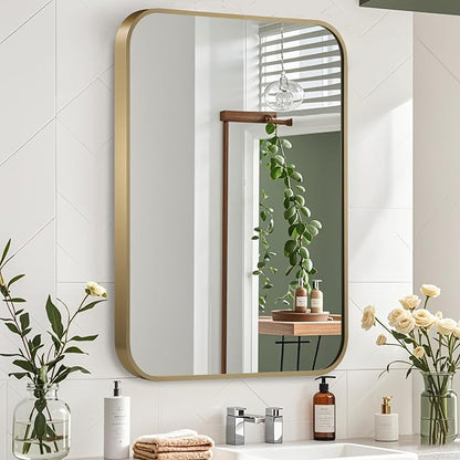 Gold Mirror, 24x32 Inch Framed Rectangle Mirror - Image 7