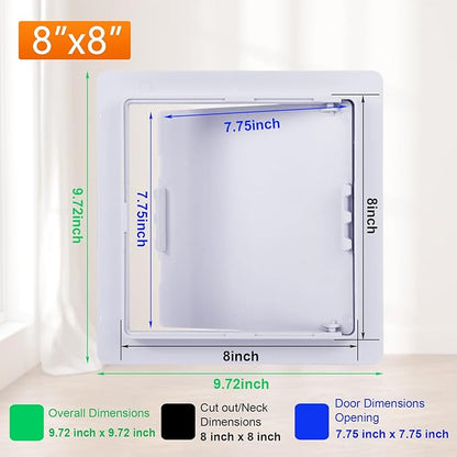 Suteck Plastic Access Panel for Drywall Ceiling 8 x 8 Inch Reinforced Plumbing - Image 2