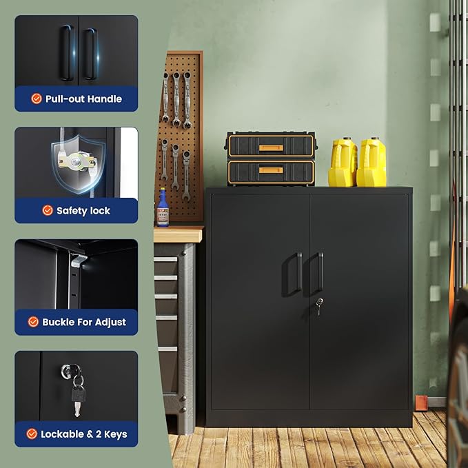 Yizosh Metal Garage Storage Cabinet - Image 7