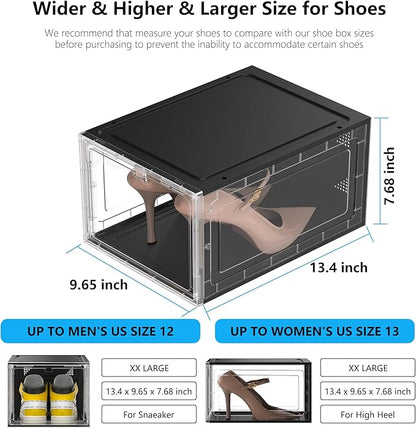 10 Pack Hard Sturdy Thickened Rigid XX Large Shoe Storage Organizer - Image 4