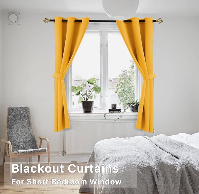 KOUFALL Fun Blackout Curtains for Kids Bedroom, Short Black Out Playroom - Image 2