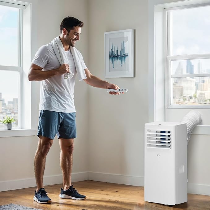 LG 5, 100 BTU / 9, 000 BTU Portable Air Conditioner, Cools 150 Sq.Ft., Quiet - Image 6