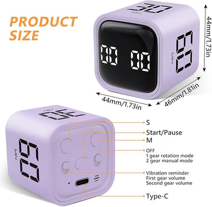 GuDoQi Multi-Function Cube Timer, 5/10/30/60 Min & Custom Count Down, Included - Image 2
