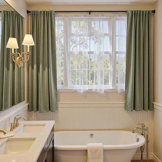 Lazzzy Velvet Blackout Curtains Thermal Insulated Room Window Drapes Super Soft - Image 5